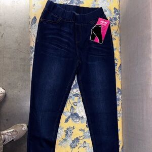 JVINI Blue Jeggings with Slim Fit and Distressed Details